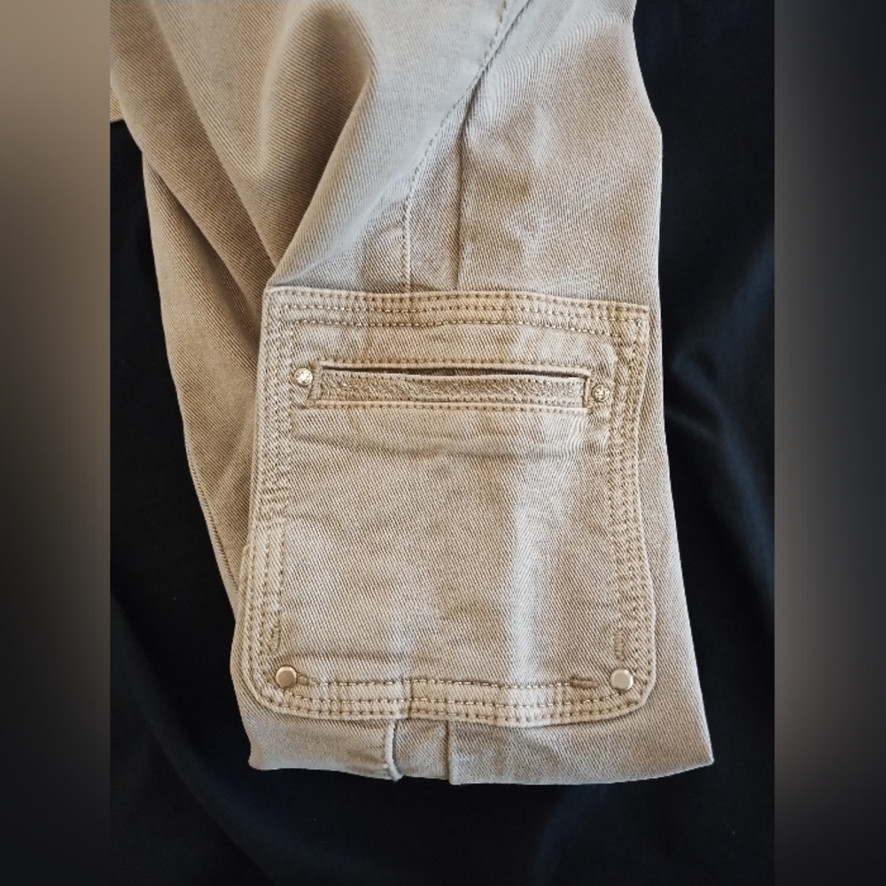 White House Black Market Skinny Leg Khaki Pants Size 0 Regular Zip Ankle - Picture 7 of 15